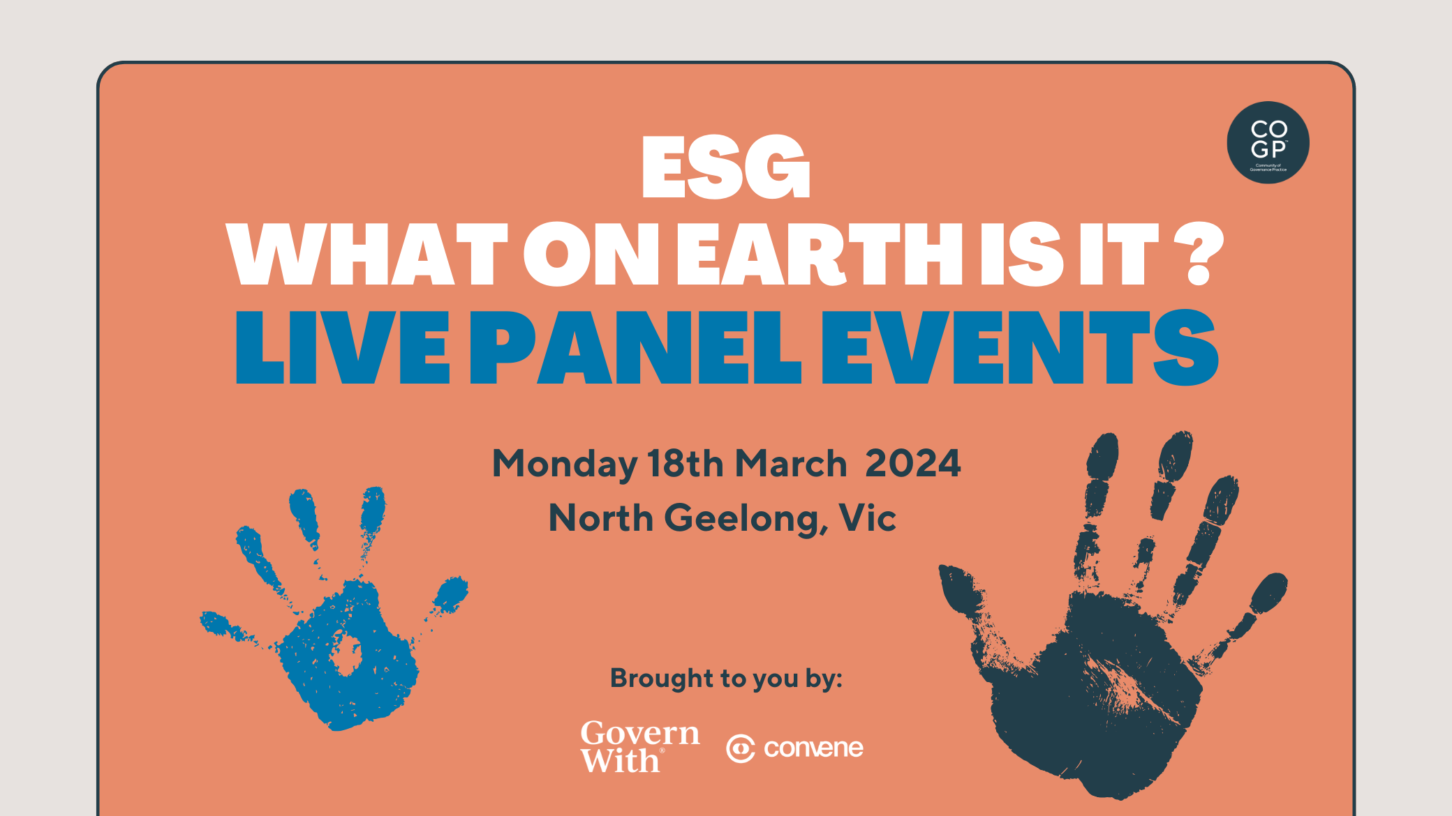 Esg What On Earth Is It In Person Panel Event
